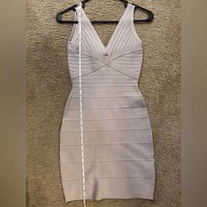 Sleeveless Silver Light Purple Body con Dress